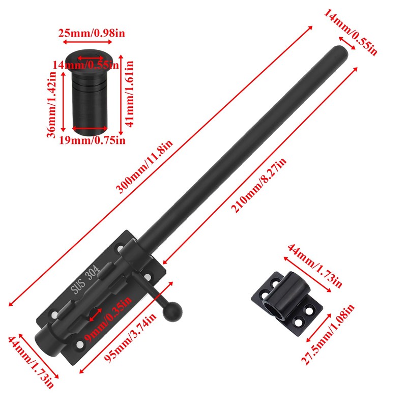 Sliding Bolt Gate Bolt Thickened Heavy Duty Door Bolt Lock