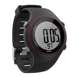 T037A11 Men's Running Watch Sport Watch IP67 Waterproof Dustproof 1.22 Inch Large Face Display with Transmitter Black