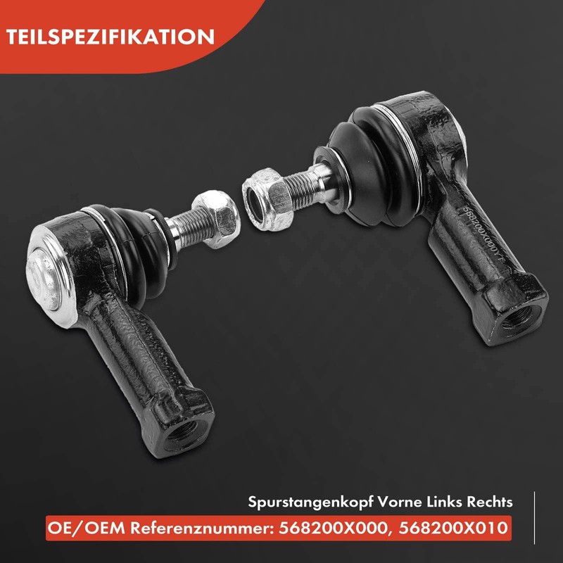 Frankberg 2 x Tie Rod End Front Axle Compatible with