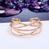 Cuff Bracelet for Women,Multi-layer Cross Wire Bangle Bracelet Adjustable Open