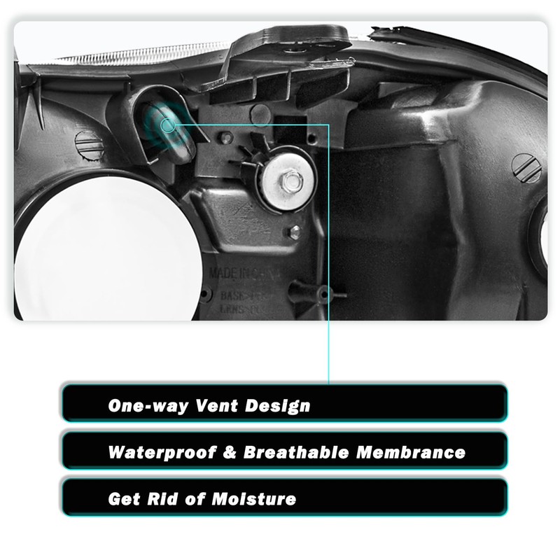 TUSDAR Headlight Assembly Set Compatible with 1996 1997 1998 Honda