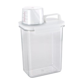 Granvoo Waschpulver Aufbewahrungsbox, 1800ml Waschpulver Dosierer mit Messbecher, Flüssigwaschmittelbehälter, Waschmittelbox, Vorratsbehälter, Geeignet für Waschpulver, Wäscheparfüm