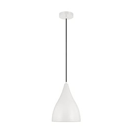Generation Lighting 6545301-115 Oden Pendant, 1-Light 60 Watts, Matte White