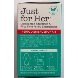 JUST FOR HER Period Emergency Kit First Time Period Emergencies
