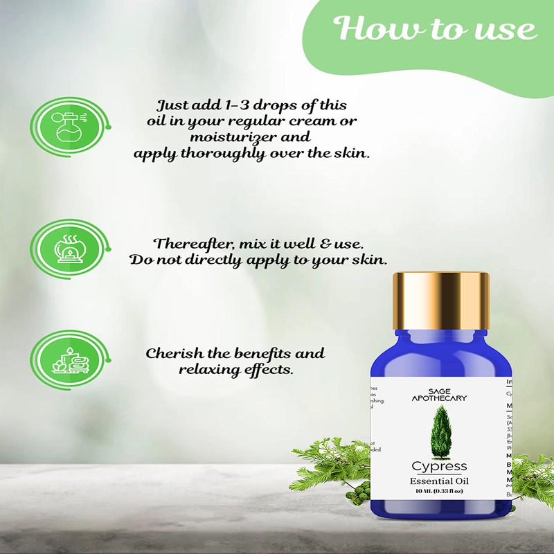 Sage Apothecary Cypress Essential Oil - 10 ML