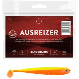 Zanderfang Rubber Fish Cod Fishing Lure Attractant UV Rubber Fish in 12.5cm Spinning Bait Freshwater Saltwater
