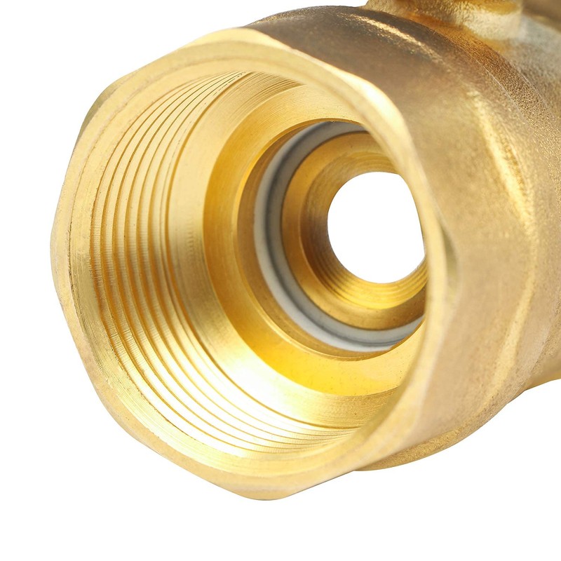 U.S. Solid 1 1/4 Inch Motor Ball Valve Brass 2