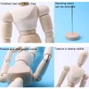 NO Mannequin Model Doll, 2 Pieces Wooden Human Mannequins Adjustable