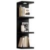 LitaEther Versatile 4 Tier Wall Shelf Unit,Black Lack Wall Shelf,Display