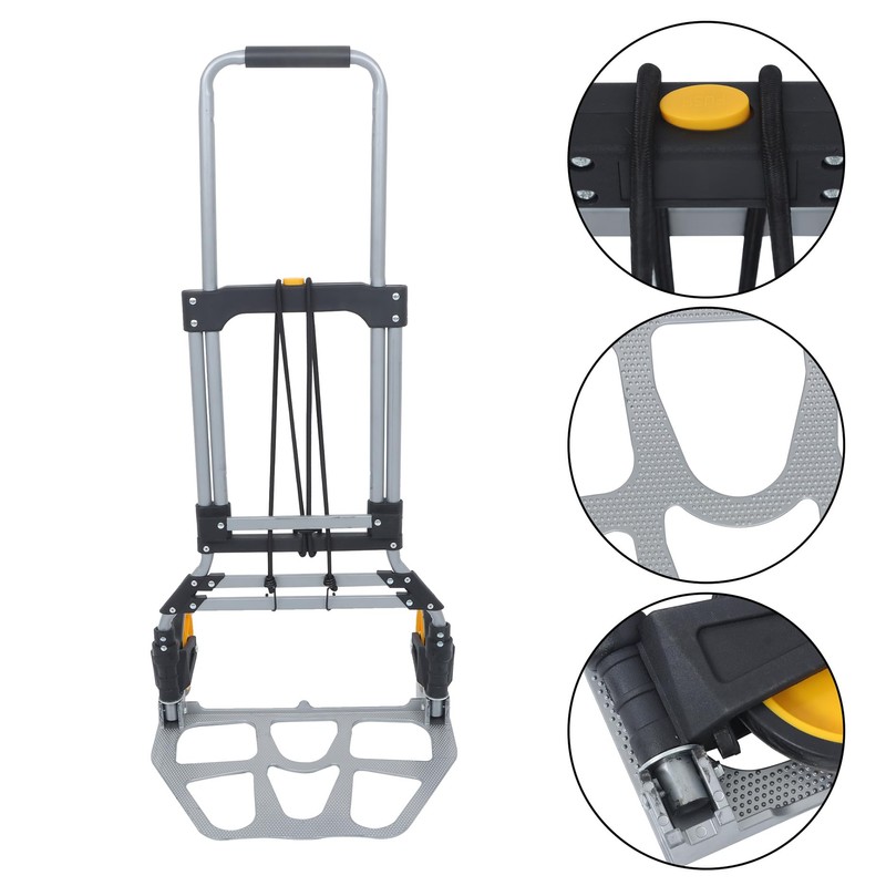 LiGuVCY Capacity Heavy-Duty Luggage Trolley Cart with Telescoping Handle and