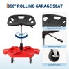 Rolling Mechanic Stool, 300 LBS Capacity, 19''-25'' Height Adjustable Shop