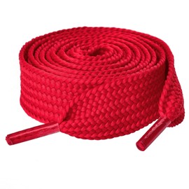 Booyckiy 2 Pairs 3/4'' Wide Fat Laces for Sneakers, 36''-63''Length Jumbo Thick Shoe Laces Replacement Laces for High Tops, Red 39 inch(100cm)