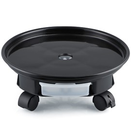 Skelang 13" Plant Caddy, Planter Saucer Pot with Moving Water Drawer