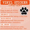 (3PCS) Adopt Sticker Dog Paw Stickers Funny Dog Stickers Paw