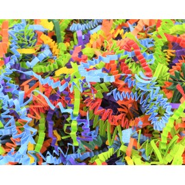 Colorful Mix of Crinkle Paper for Birthdays, Gift Bags or Easter Baskets (Bright Colors Mix, 3 oz)