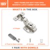 TOUCH Cabinet Hinges (1 Pair, 2 PCS) Inset Soft Push