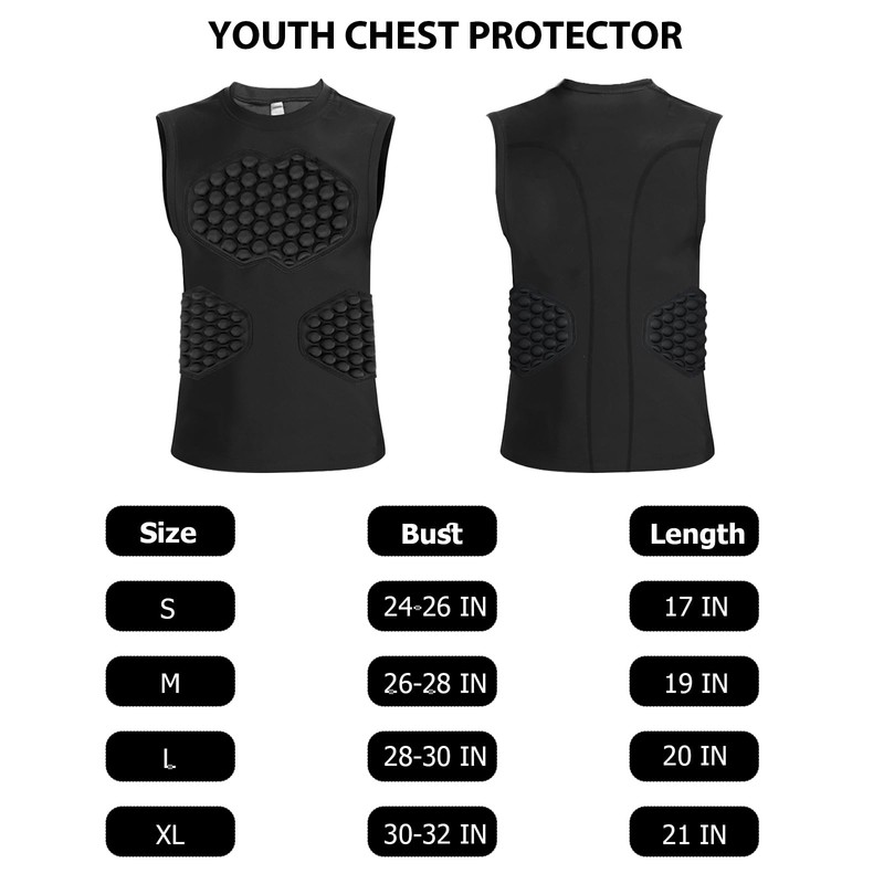 HolyElks Baseball Chest Protector Youth, Padded Compression Shirt for Baseball