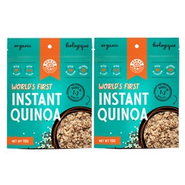 Nomad Nutrition – Instant Quinoa | High Fibre, Iron & Potassium | Organic, No Added Anything | High Energy, All Natural Ingredients | Plant-Based & Non-GMO | Gluten, Dairy, Soy & Palm Oil Free | Ready in 1-3 Minutes | 112g (Pack of 2)