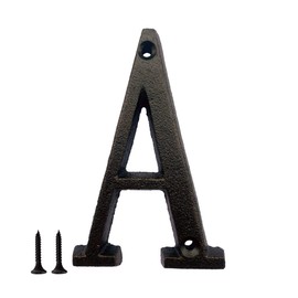 TripDock 5.1 Inch House Number-Metal Address Number For Door/Street/Mailbox/Home-Easy to Install/Black Brown (Letter A)