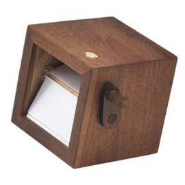 MagiDeal Photo Flip Book Frame Hand Crank Versatile Table Decor DIY Photo Album Display Box for Wedding Festival Holiday Graduation, 8 Piece Dark Brown