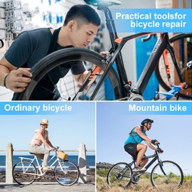 BNGXR Bicycle Spoke Wrench, 7 Pieces Bicycle Spoke Tool, Spoke Wrench with Rubber Handle, Bicycle Tyre Lever with Bike, Y Hex Wrench, Y Socket Wrench