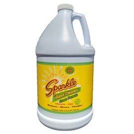 Sparkle Glass Cleaner, Green Formula, 1 Gallon Refill Bottle, 128 OZ