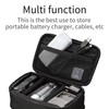 Elecom BMA-GP07BK Gadget Pouch, Large Capacity, Shock Absorption, Bag-in-Bag, Gadget