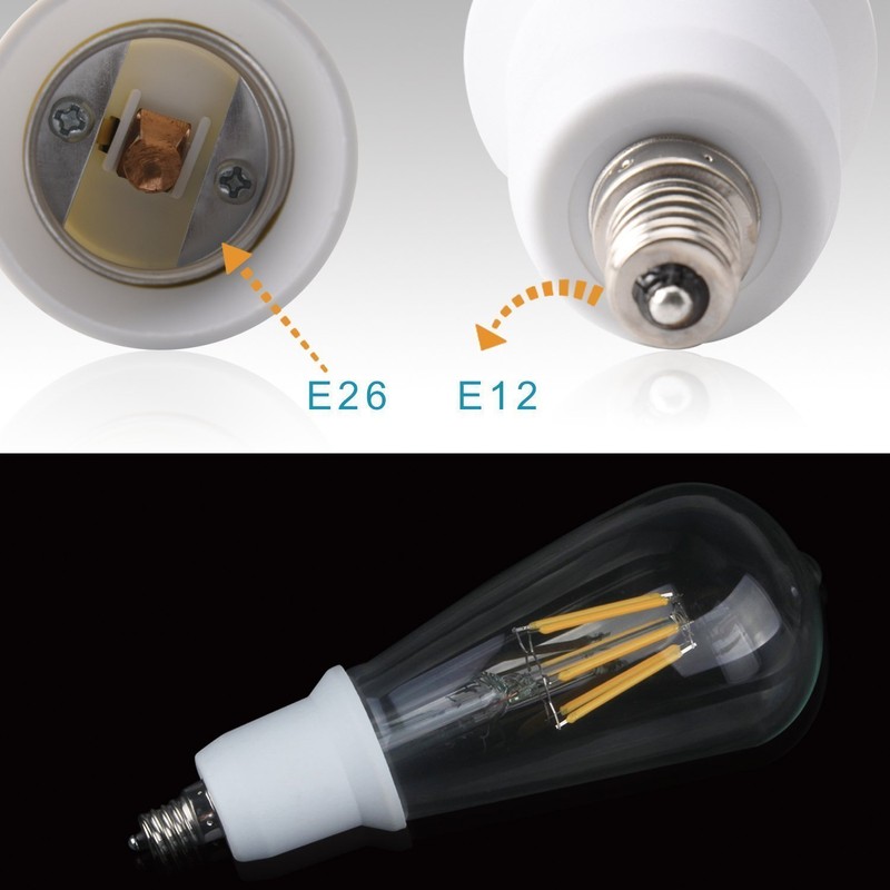 (3pcs) YiLighting - E12 Candelabra Screw to E26/E27 Standard Medium