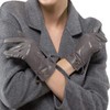 Nappaglo Ladies’ Short Leather Gloves, Winter, Smartphone-Compatible, Handmade, Work, Driving,