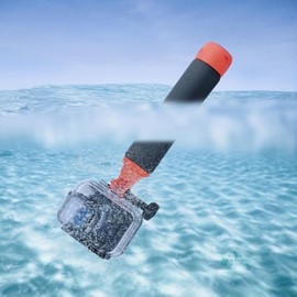 HSU Floating Hand Grip for Action Cameras, Waterproof Flaoty Handle for Hero 13/12/11/10/9/8/7/6/5/4/3 Insta360 X4/X3/X2, Snorkeling Underwater Diving Selfie Pole Stick