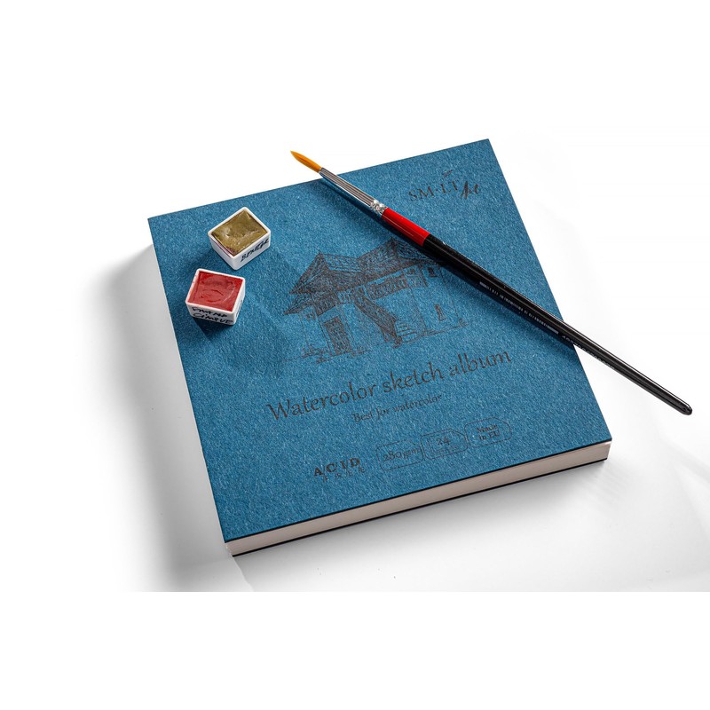 SM-LT FB-24(280) Drawing Book, Fine Grain Watercolour, 14 x 14