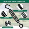Premium Adjustable Black Turnbuckle Tensioner, 12PCS M6 Hook & Eye