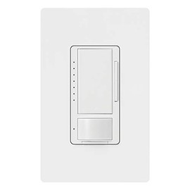 Lutron Maestro LED+ Motion Sensor/Dimmer Switch with Wallplate | 150W LED | Single Pole/Multi-Location | MSWCL-OP153M-WH | White