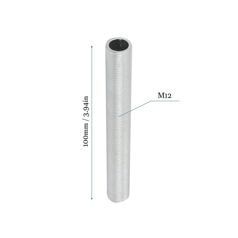 QUARKZMAN Lamp Pipe Nipple M12 Thread x 2 Hardware All