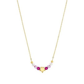 Prinzessin Lillifee Necklace with Pendant, Girls' Children's Necklace, with Synthetic Zirconia, 35 + 3 cm, Silver, Comes in Jewellery Gift Box, 35 + 3, Stainless Steel, No Gemstone