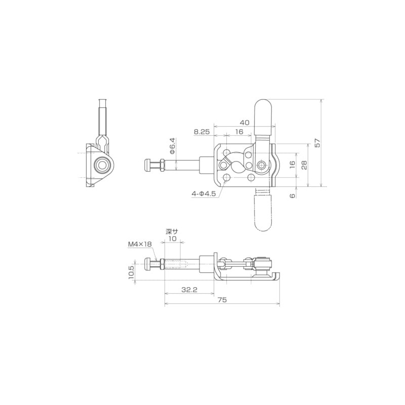 育良精機 ISK-SL50R0 トグルクランプ