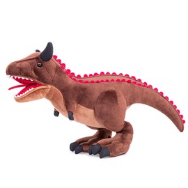 Tiny Heart Carnotaurus Dinosaur Soft Toy Plush Toy Realistic Dinosaur Plush Beautiful Animal Cute and Soft Gifts Dinosaur for Children Boys and Girls Toy Brown 21 Inches