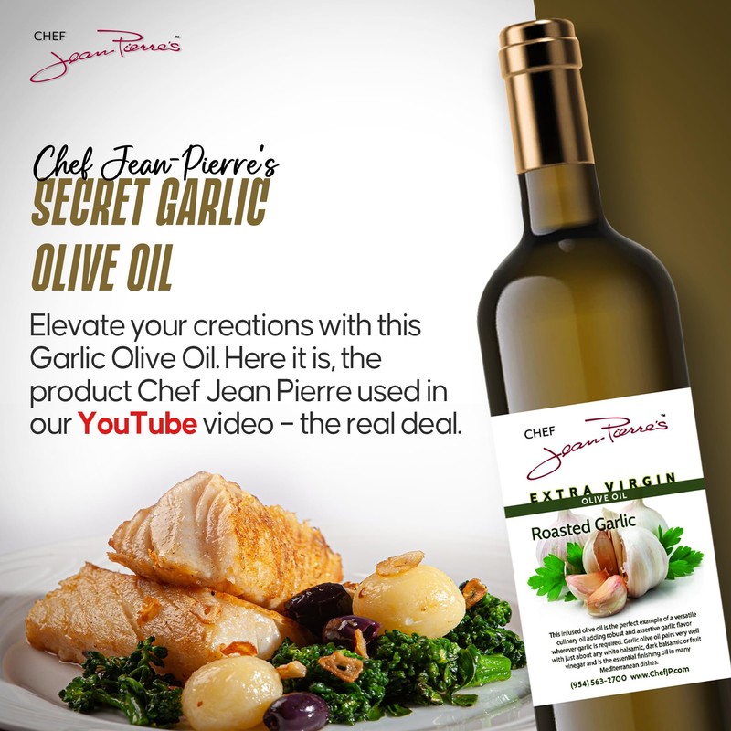 Chef Jean Pierre's Extra Virgin Roasted Garlic Olive Oil -