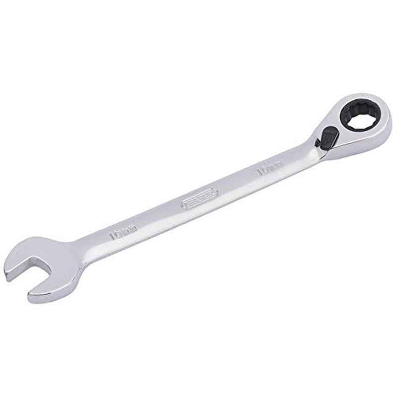 Draper 51973 Hi-Torq Metric Reversible Ratcheting Combination Spanner, 10mm, Blue