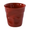 Revol Froisses Espresso Crumple Tumbler, Pepper Red