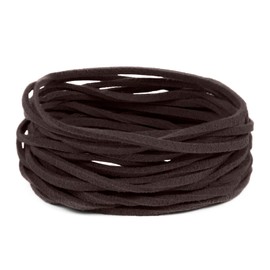LEREATI Faux Leather Cord for Jewellery Making, 3mm Suede Cord Flat Leather String, 5m Leather Thong Cord Beading Thread for Necklace, Bracelet, Pendants, Dream Catcher, DIY Crafts (Deep Coffee)