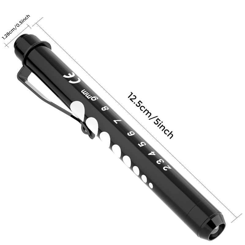 Pen Torch, RISEMART Diagnostic Penlight, 2PCS Reusable LED Pen Light