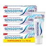 Sensodyne MultiCare Sanftweiß Zahnpasta, 4x75ml, tägliche Zahncreme mit Fluorid, für