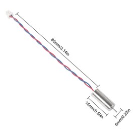XIITIA 8pcs 615/6x15mm Motor 19000KV Insane Tiny Whoop Drone Frame Brushed Motors 4CW 4CCW Coreless Motor with JST-1.25 Connector for Model Aircraft/UAV/Quadcopter/Toy Aircraft, etc
