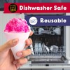 [6 Pack] Plastic Reusable Snow Cone Cups for Your Snow