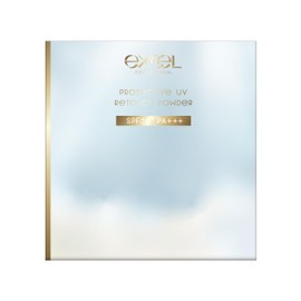 excel Protective UV Retouch Powder with Puff, Clear Beige, Limited Edition