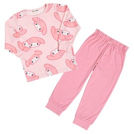 Sanrio 963496 Children's Long Sleeve Pajamas, My Melody 43.3 inches (110 cm)