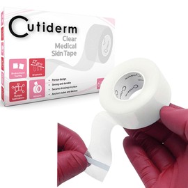 Cutiderm Clear Surgical Tape First Aid Medical Tape for Skin 2.5cm x 10m - Pack of 6