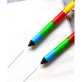 Multicolour Block Fidget Ballpoint Pens with Lanyard, 15 cm, 2-Pack friend gift. Sensory. Exam kit. Stress relief. Student gift. School office supplies