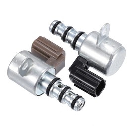 X AUTOHAUX Transmission Shift Control Solenoid, Solenoid Valve B&C, for Honda Accord 1998-2007, Plastic Metal, 28400-P6H-013, 28500-P6H-013, Black Brown, 2 Pcs